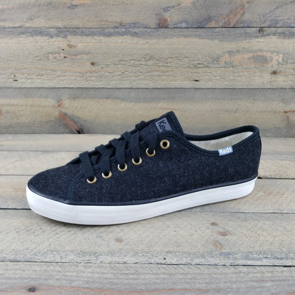 NEW Keds Women's Dream Foam Black Flannel Sneakers